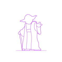 Pop Culture Star Wars Yoda Tracing Svg Vector, Free Vectors File